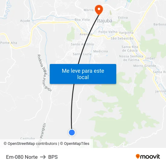 Em-080 Norte to BPS map