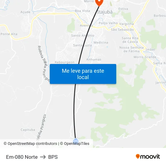 Em-080 Norte to BPS map