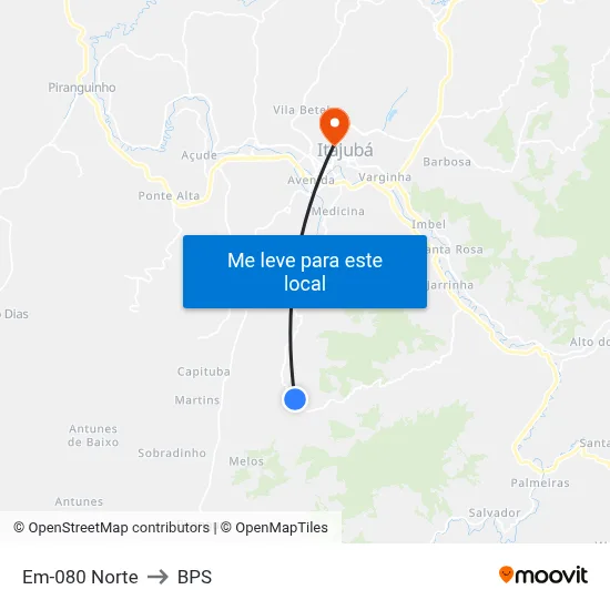 Em-080 Norte to BPS map