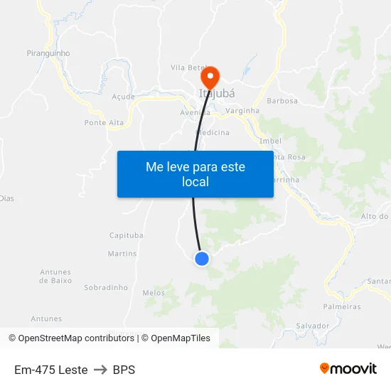 Em-475 Leste to BPS map