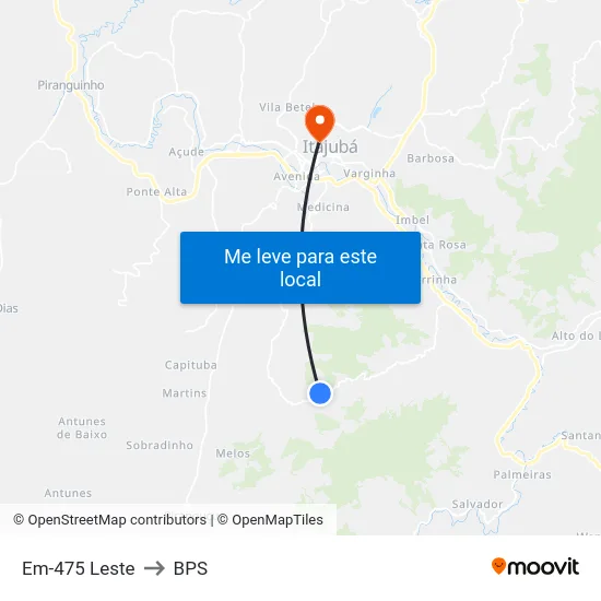 Em-475 Leste to BPS map
