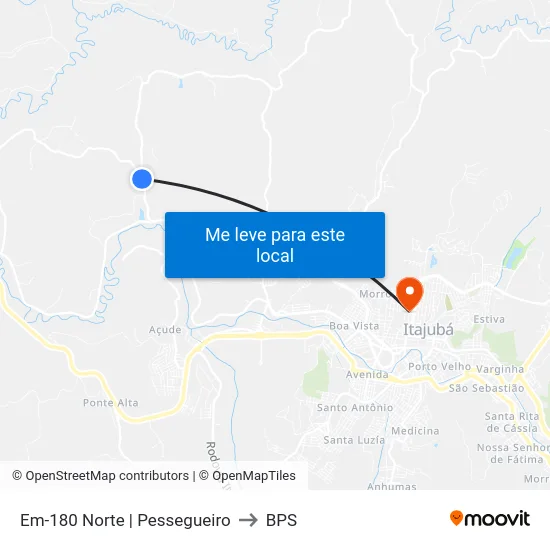 Em-180 Norte | Pessegueiro to BPS map