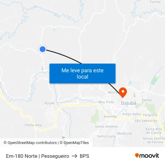 Em-180 Norte | Pessegueiro to BPS map