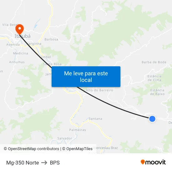 Mg-350 Norte to BPS map