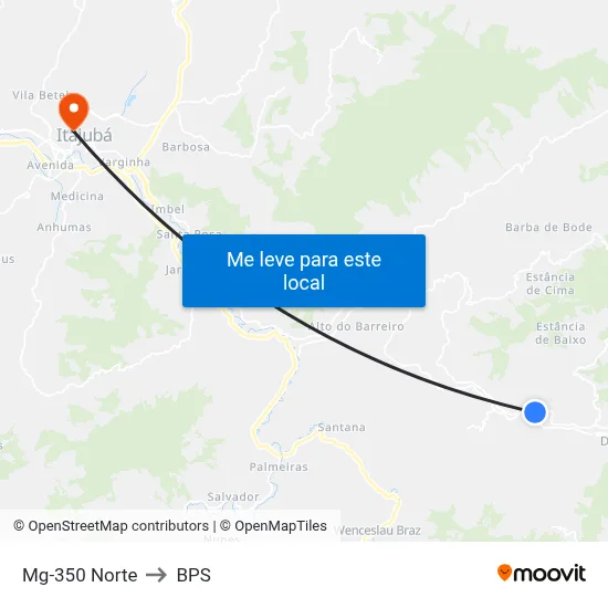 Mg-350 Norte to BPS map