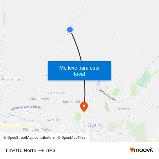 Em-010 Norte to BPS map