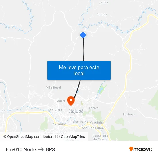 Em-010 Norte to BPS map