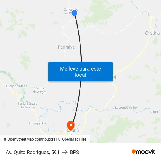 Av. Quito Rodrigues, 591 to BPS map