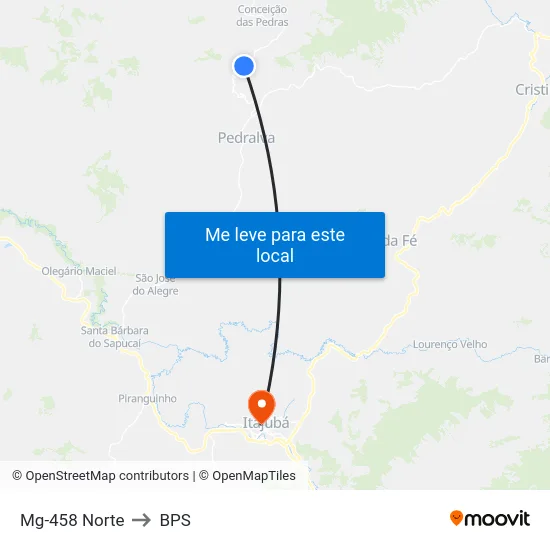Mg-458 Norte to BPS map