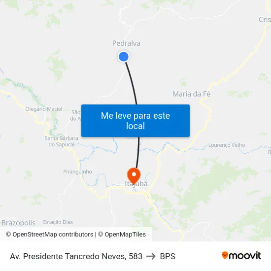 Av. Presidente Tancredo Neves, 583 to BPS map