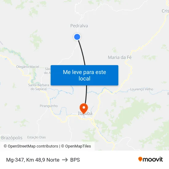 Mg-347, Km 48,9 Norte to BPS map