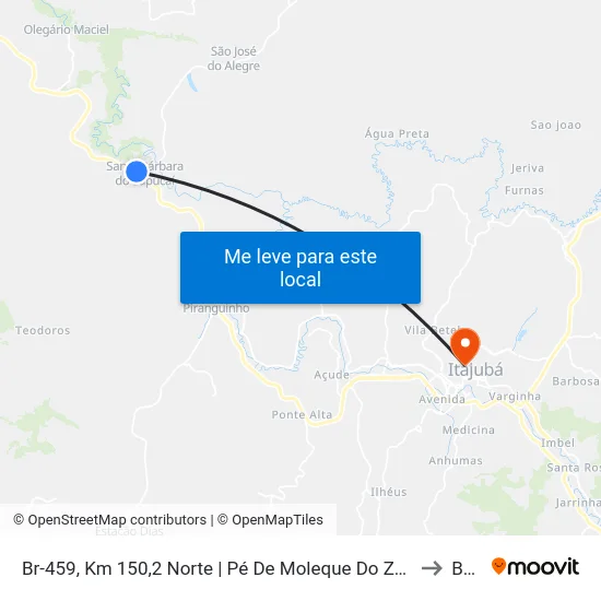 Br-459, Km 150,2 Norte | Pé De Moleque Do Zézinho to BPS map