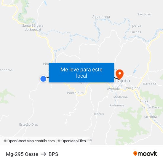 Mg-295 Oeste to BPS map