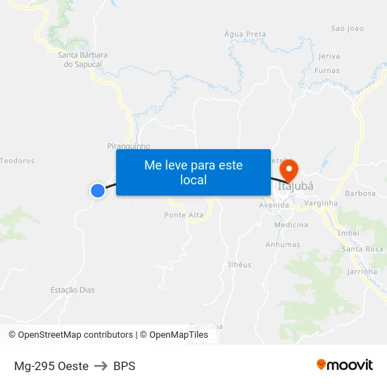 Mg-295 Oeste to BPS map