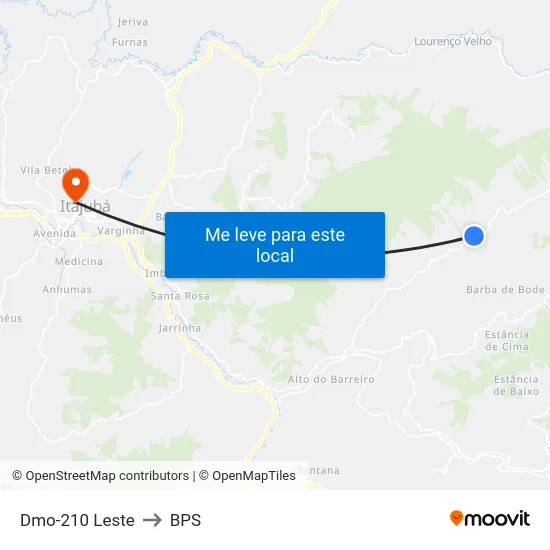 Dmo-210 Leste to BPS map