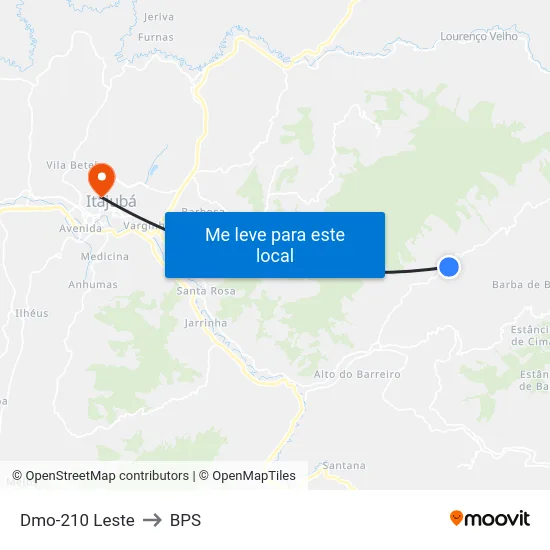 Dmo-210 Leste to BPS map