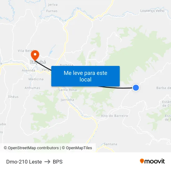Dmo-210 Leste to BPS map