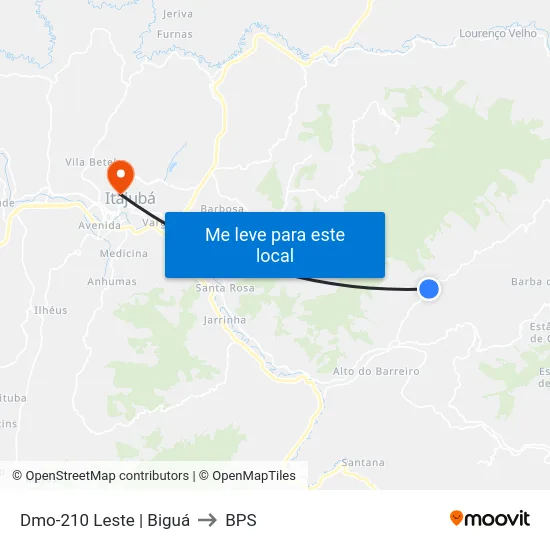 Dmo-210 Leste | Biguá to BPS map