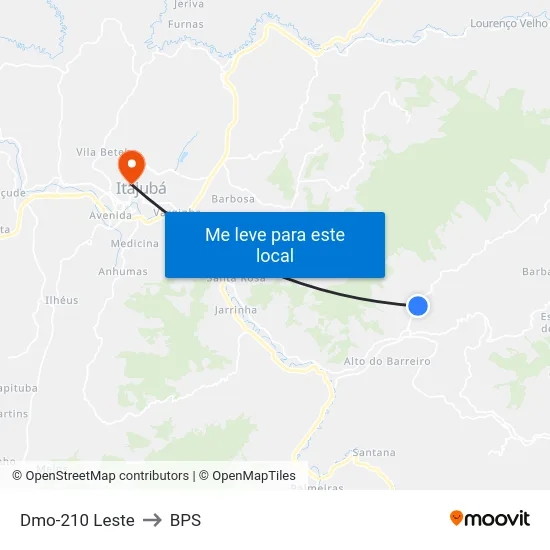 Dmo-210 Leste to BPS map