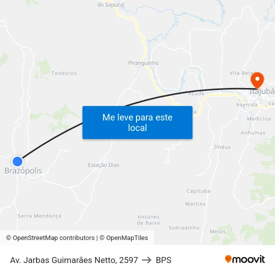 Av. Jarbas Guimarães Netto, 2597 to BPS map