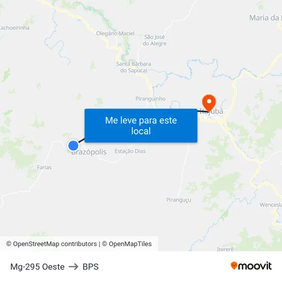 Mg-295 Oeste to BPS map