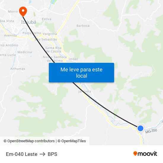 Em-040 Leste to BPS map