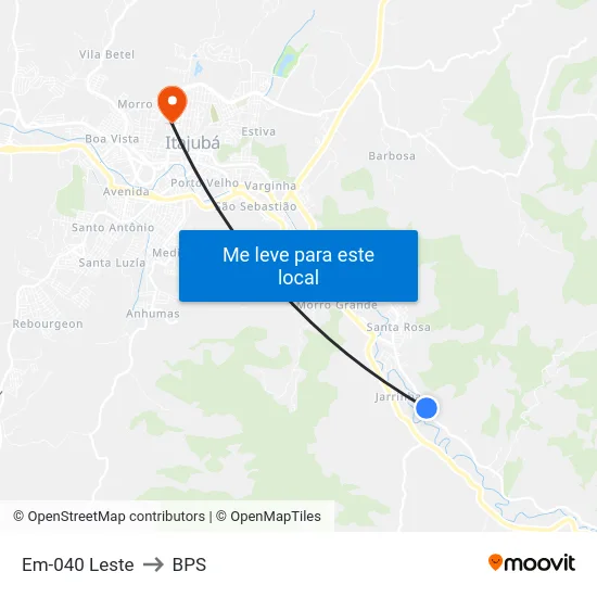 Em-040 Leste to BPS map