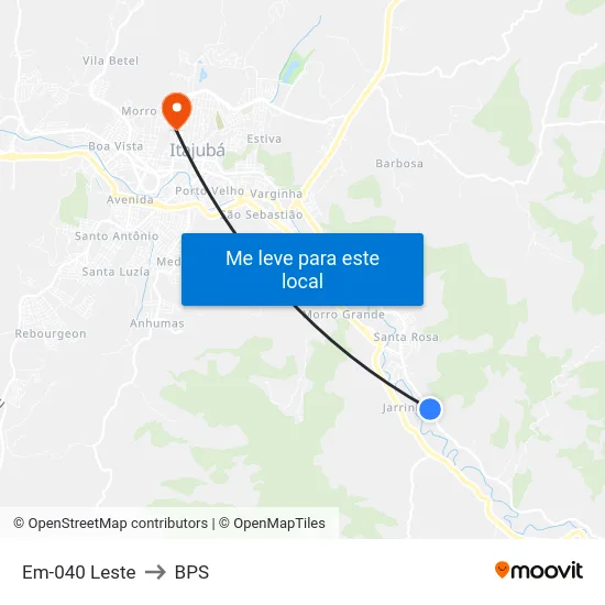 Em-040 Leste to BPS map