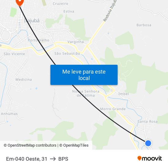 Em-040 Oeste, 31 to BPS map