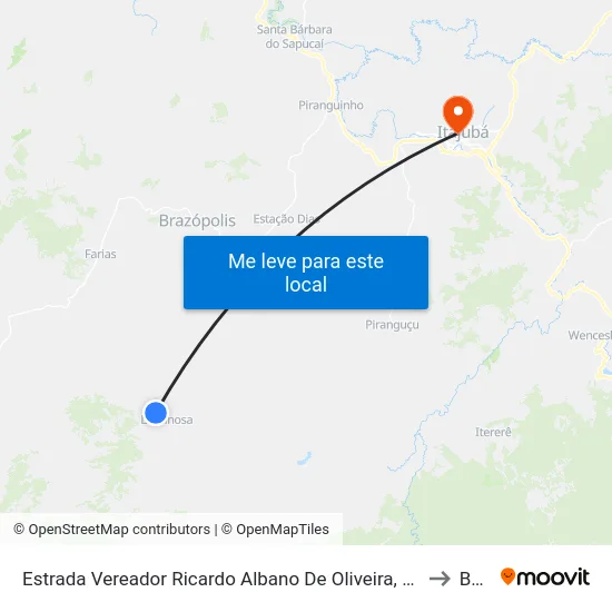 Estrada Vereador Ricardo Albano De Oliveira, Norte to BPS map