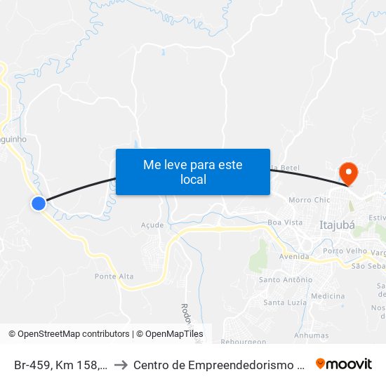 Br-459, Km 158,3 Norte to Centro de Empreendedorismo UNIFEI (CEU) map