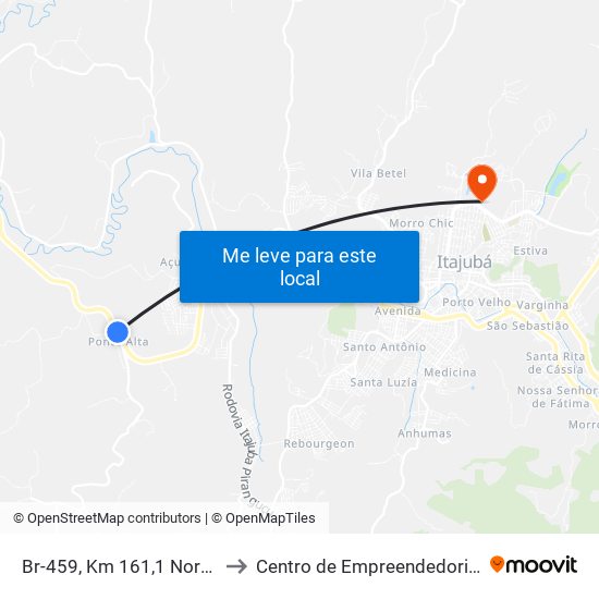 Br-459, Km 161,1 Norte | Entr. Em-447 to Centro de Empreendedorismo UNIFEI (CEU) map