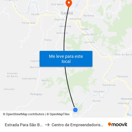 Estrada Para São Bernardo, Sul to Centro de Empreendedorismo UNIFEI (CEU) map