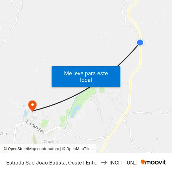 Estrada São João Batista, Oeste | Entr. Br-383 to INCIT - UNIFEI map