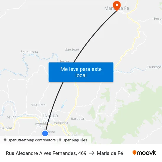 Rua Alexandre Alves Fernandes, 469 to Maria da Fé map