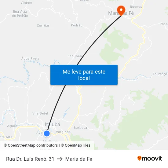 Rua Dr. Luís Renó, 31 to Maria da Fé map