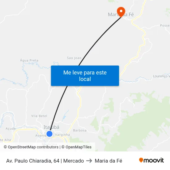 Av. Paulo Chiaradia, 64 | Mercado to Maria da Fé map