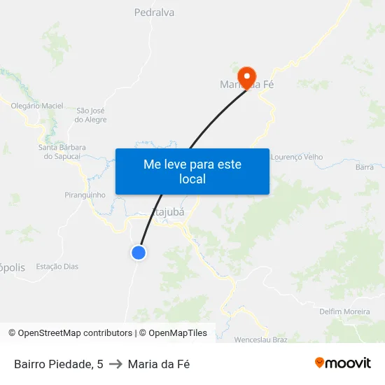 Bairro Piedade, 5 to Maria da Fé map