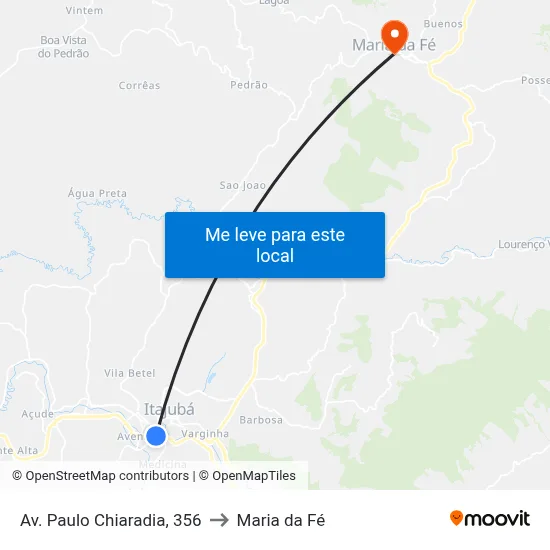 Av. Paulo Chiaradia, 356 to Maria da Fé map