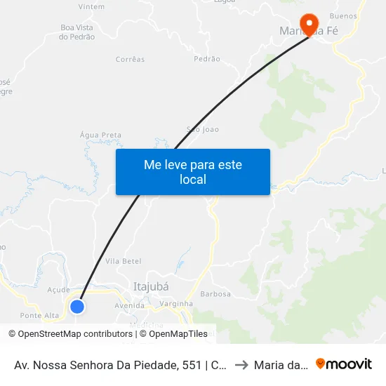 Av. Nossa Senhora Da Piedade, 551 | Country to Maria da Fé map
