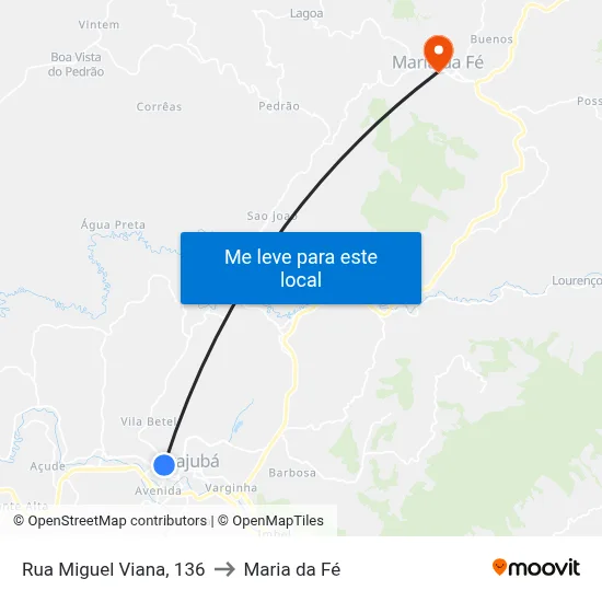 Rua Miguel Viana, 136 to Maria da Fé map