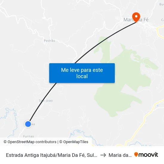 Estrada Antiga Itajubá/Maria Da Fé, Sul | Jerivá to Maria da Fé map