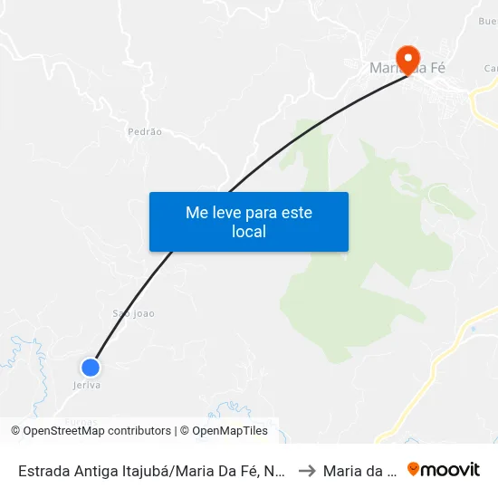 Estrada Antiga Itajubá/Maria Da Fé, Norte to Maria da Fé map