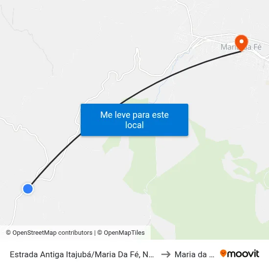 Estrada Antiga Itajubá/Maria Da Fé, Norte to Maria da Fé map