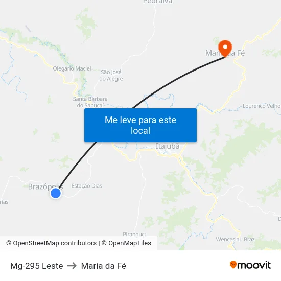Mg-295 Leste to Maria da Fé map