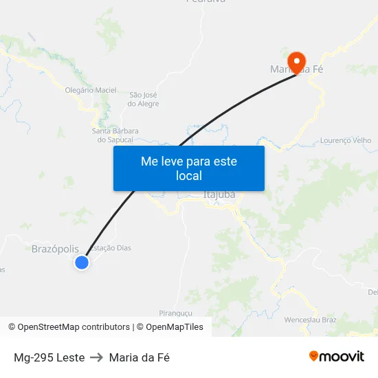 Mg-295 Leste to Maria da Fé map
