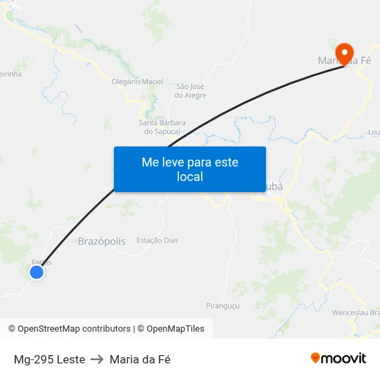 Mg-295 Leste to Maria da Fé map