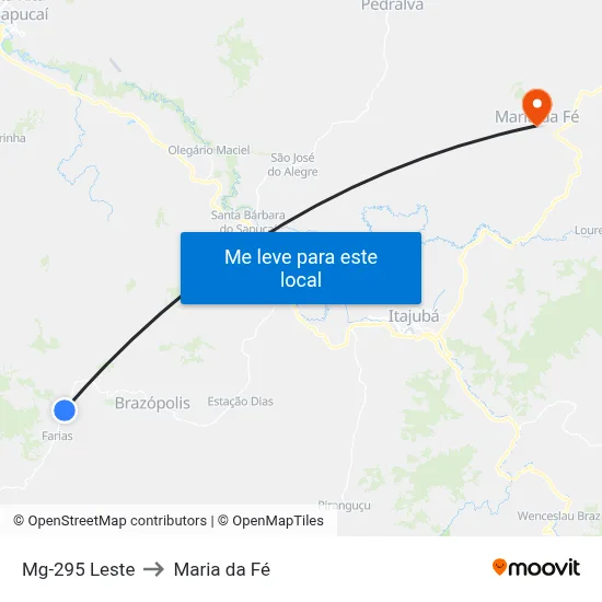 Mg-295 Leste to Maria da Fé map
