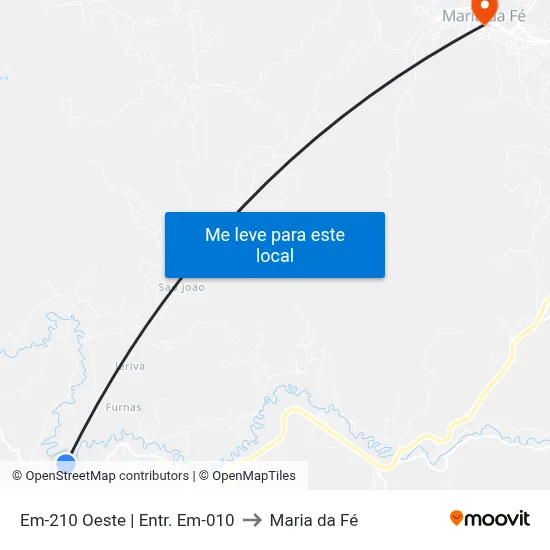 Em-210 Oeste | Entr. Em-010 to Maria da Fé map