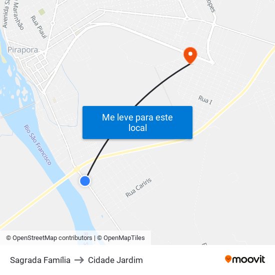 Sagrada Família to Cidade Jardim map